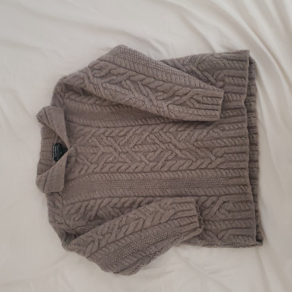 RALPH LAUREN Preppy Hand Knit Chunky Worsted Wool Sweater Small Petite - Picture 2 of 5